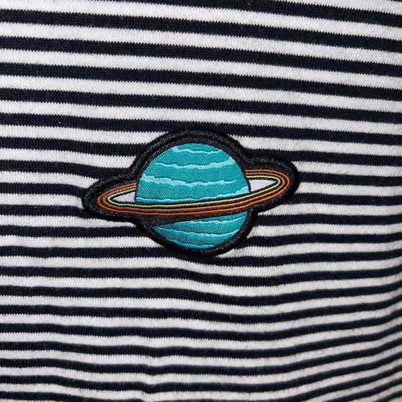 Forever 21 Striped T-Shirt with Planet Patch - Picture 3 of 6